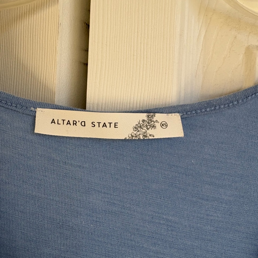 Altar'd State Light Blue Ribbed Tunic - Picture 2 of 2